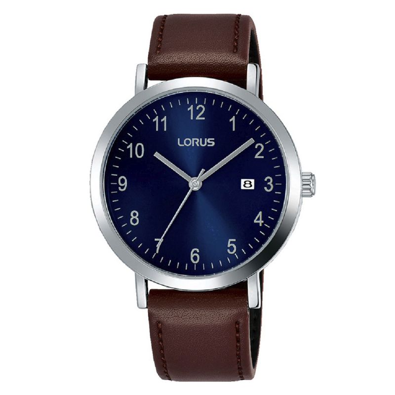 Lorus - Mens Analogue Watch with Leather Strap RH939JX9