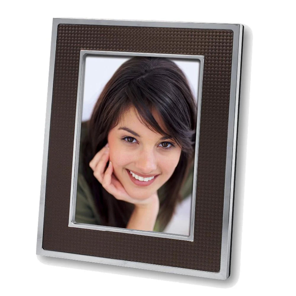 Brown Frame with Silver edging