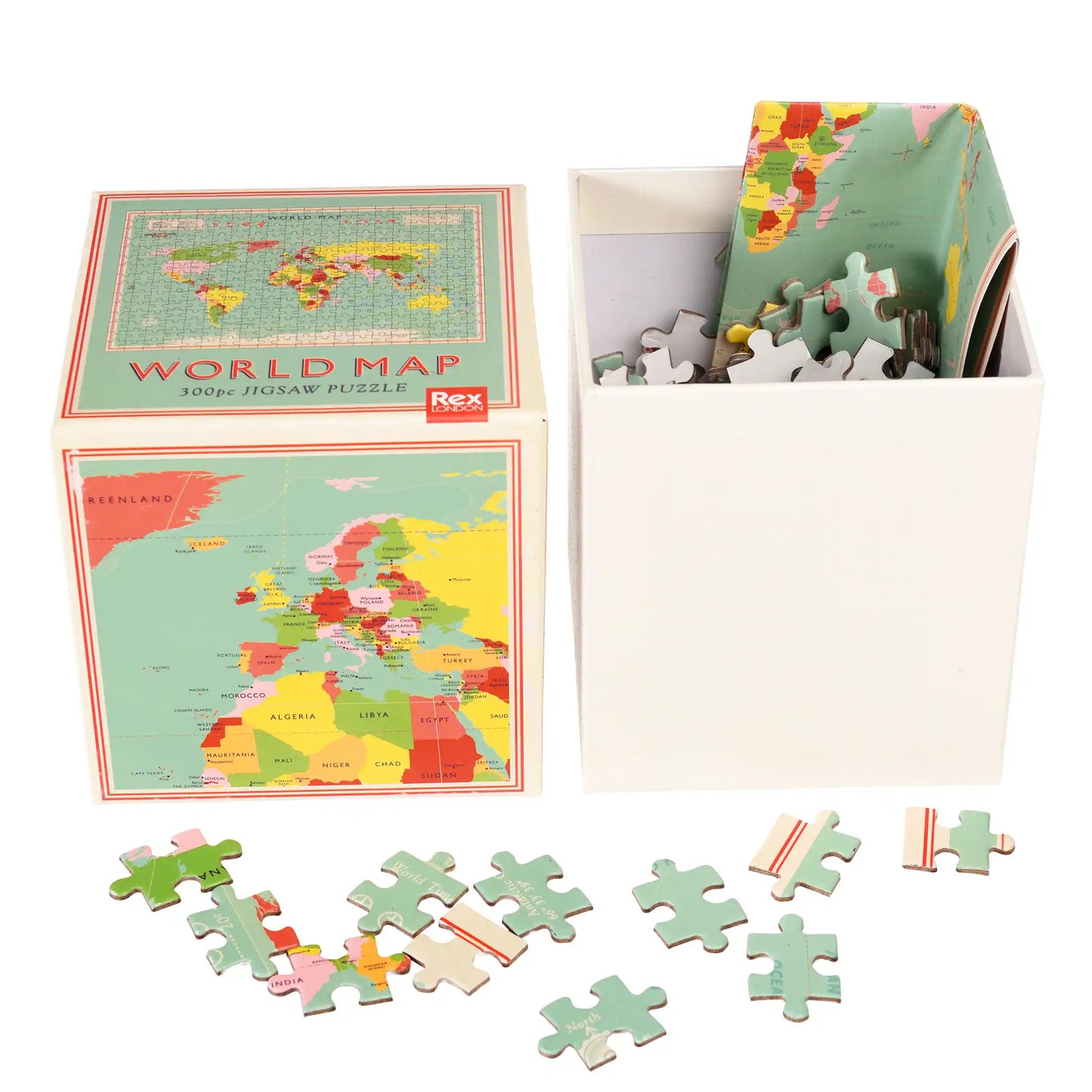 Rex London Map of World Jigsaw - 300 Pieces