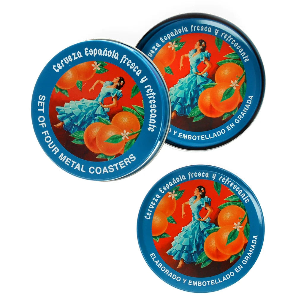Rex London Retro Coasters - Cervesa Española - Set of 4