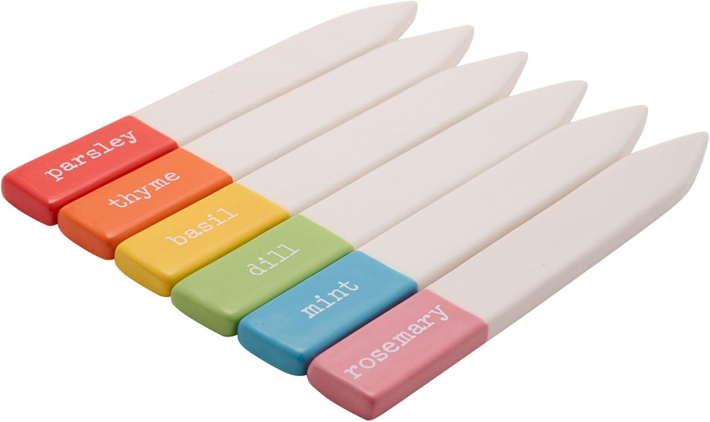 Ceramic Herb Sticks - Set of 6