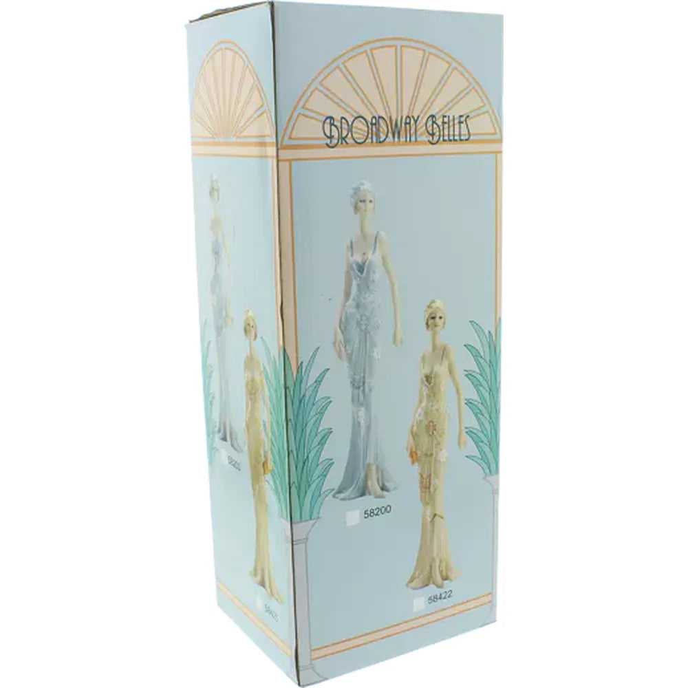 Broadway Belles Lady Figurine, Teal Dress, Sitting Hands Crossed