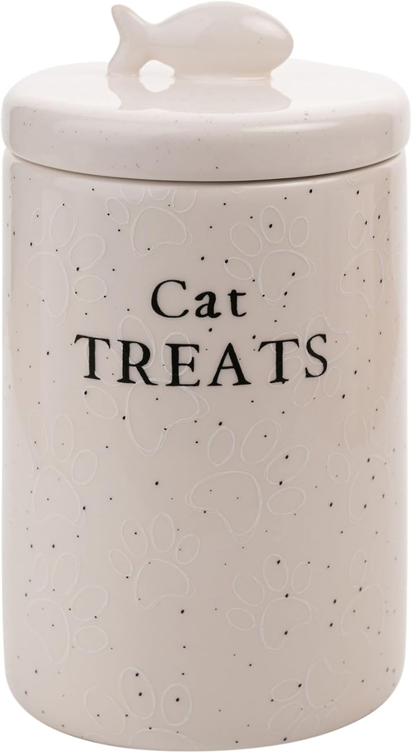 Cat Treat Jar - Best of Breed Paw Prints
