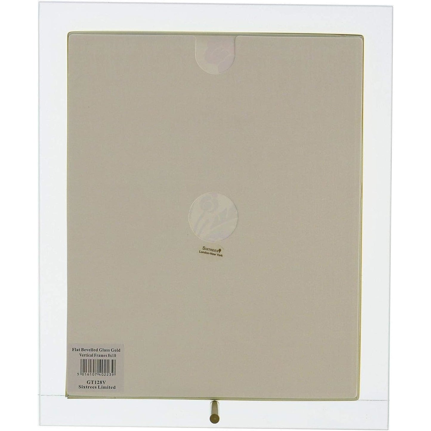 Sixtrees Flat Bevelled Glass Gold 10x8 Photo Frame
