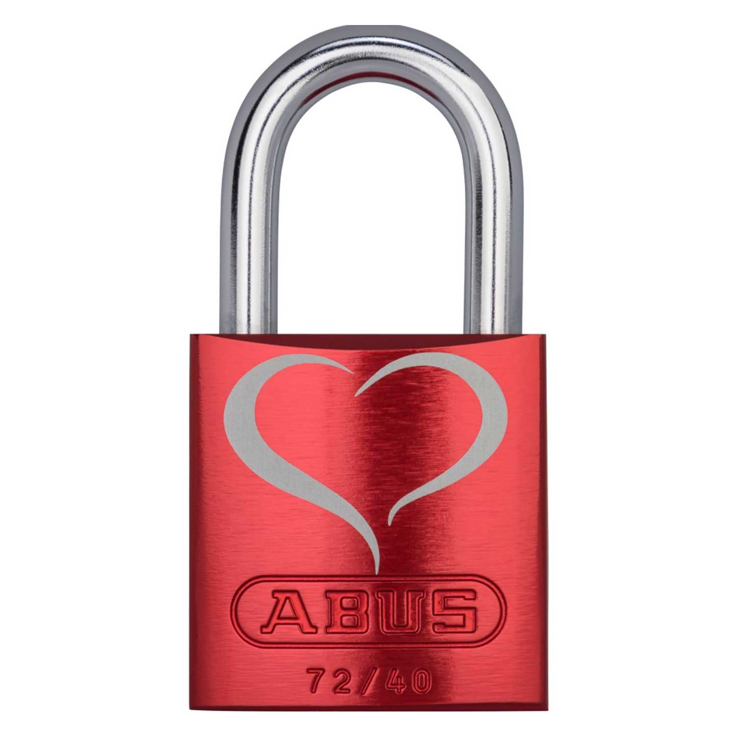 Abus Aluminium 72/40 Love Lock 2 - Red