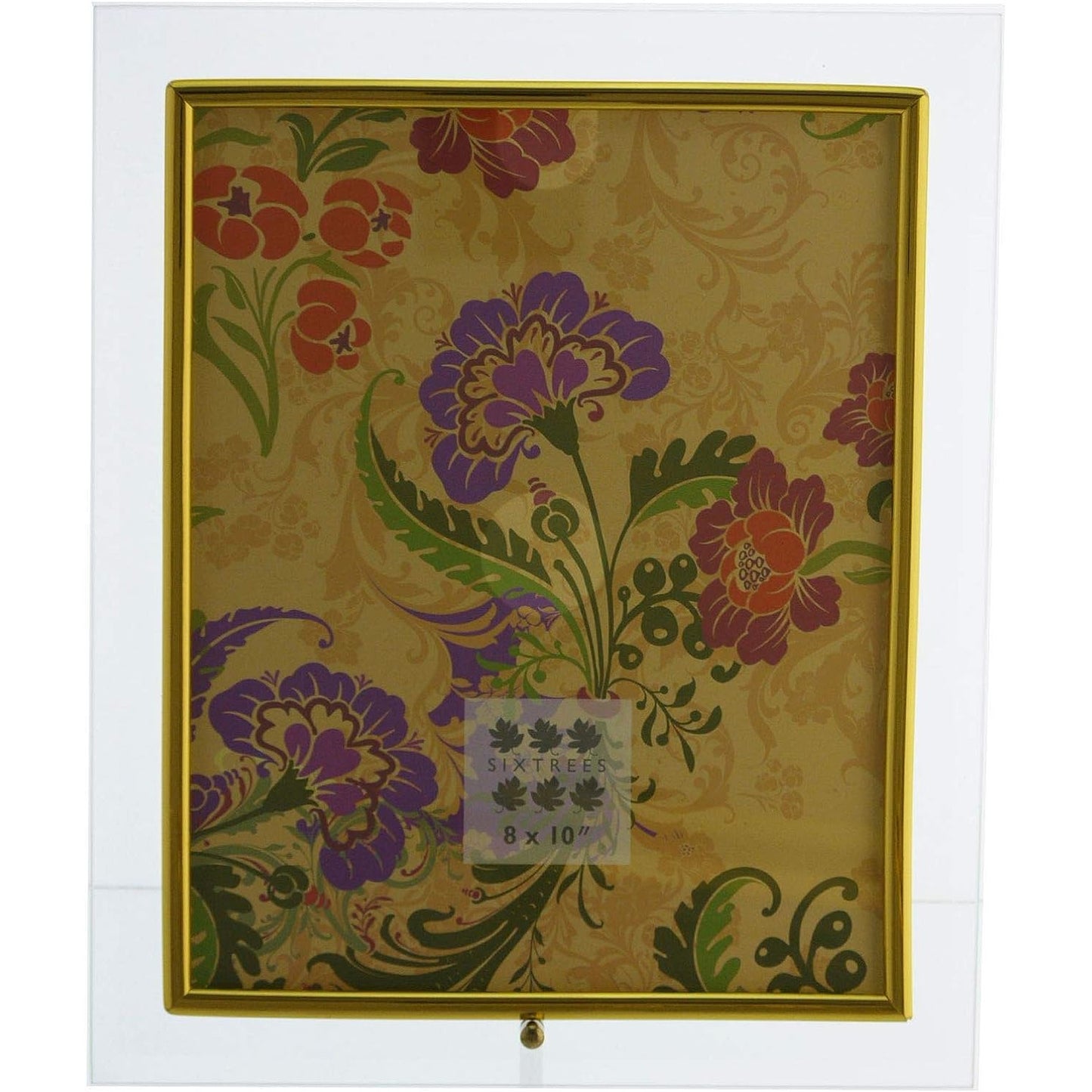Sixtrees Flat Bevelled Glass Gold 10x8 Photo Frame