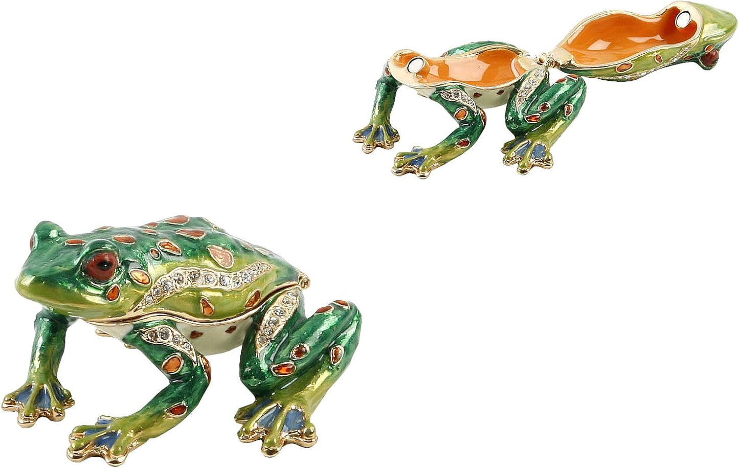 Frog about to Jump Trinket Box