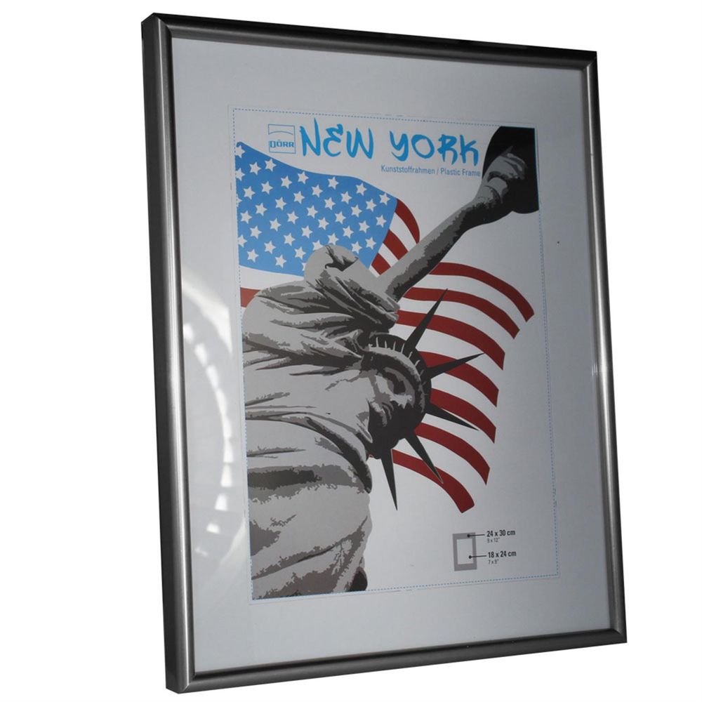 New York 12x9.5 Photo Frame - Steel