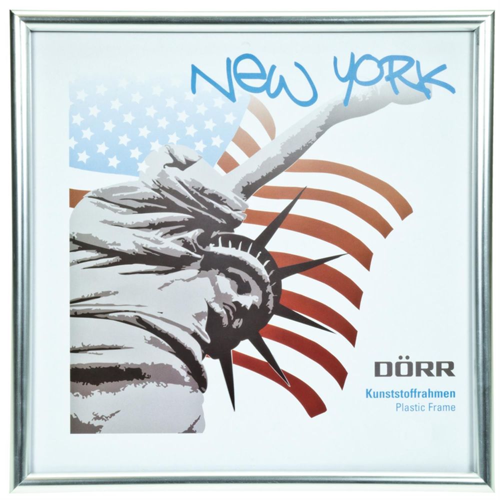New York Silver Square Photo Frame - 10x10cm