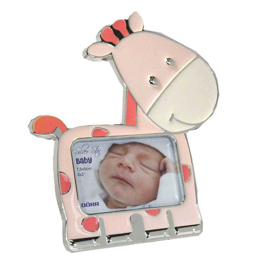 Silverstar Pink Giraffe Baby 3x2 Photo Frame