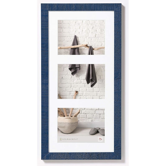 Walther Home Wooden Multi Picture Frame for 3x 7x5 inch - Blue