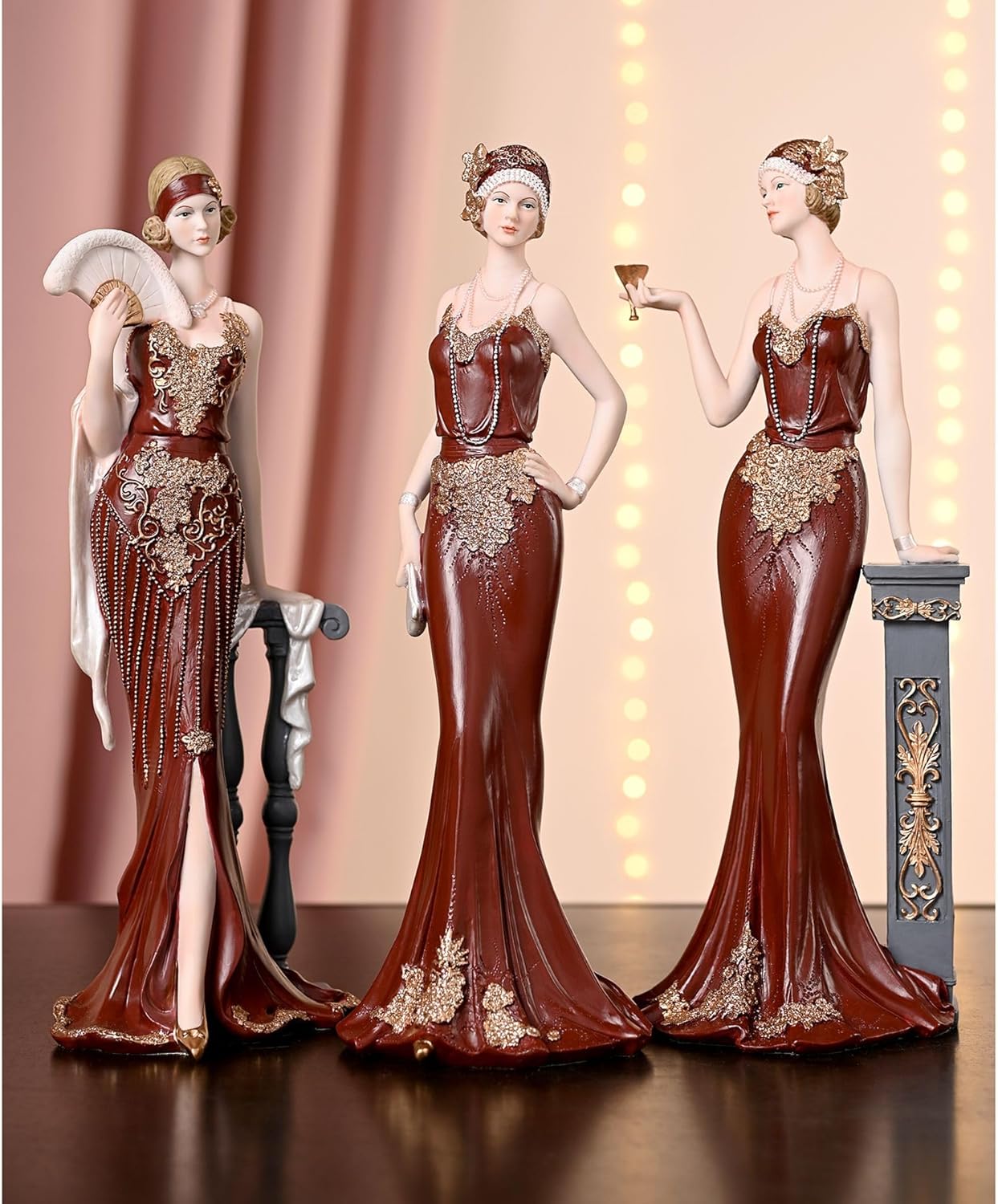 Broadway Belles "Eleanor" Lady Figurine, Dark Berry Dress