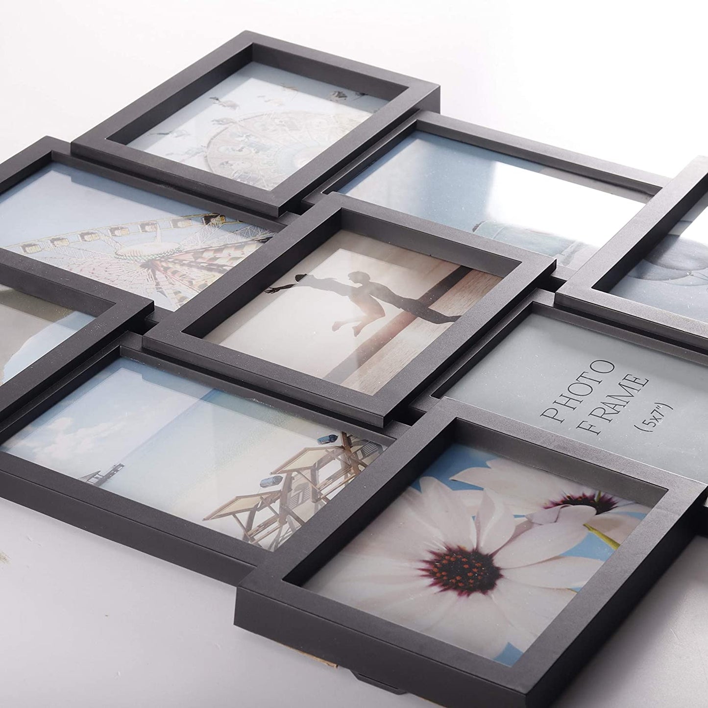 Santander Black Multi Aperture Photo Frame For 9 7x5 Photos