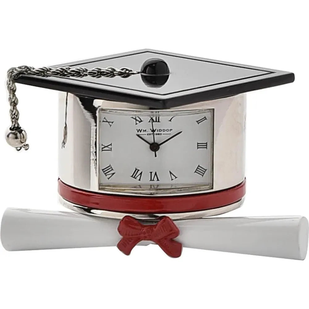 Graduation Hat & Scroll Miniature Clock