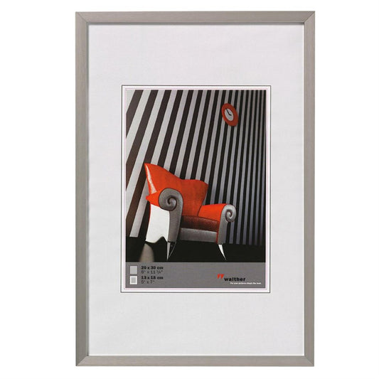 Walther Chair Brushed Silver Aluminium A4 Photo Frame