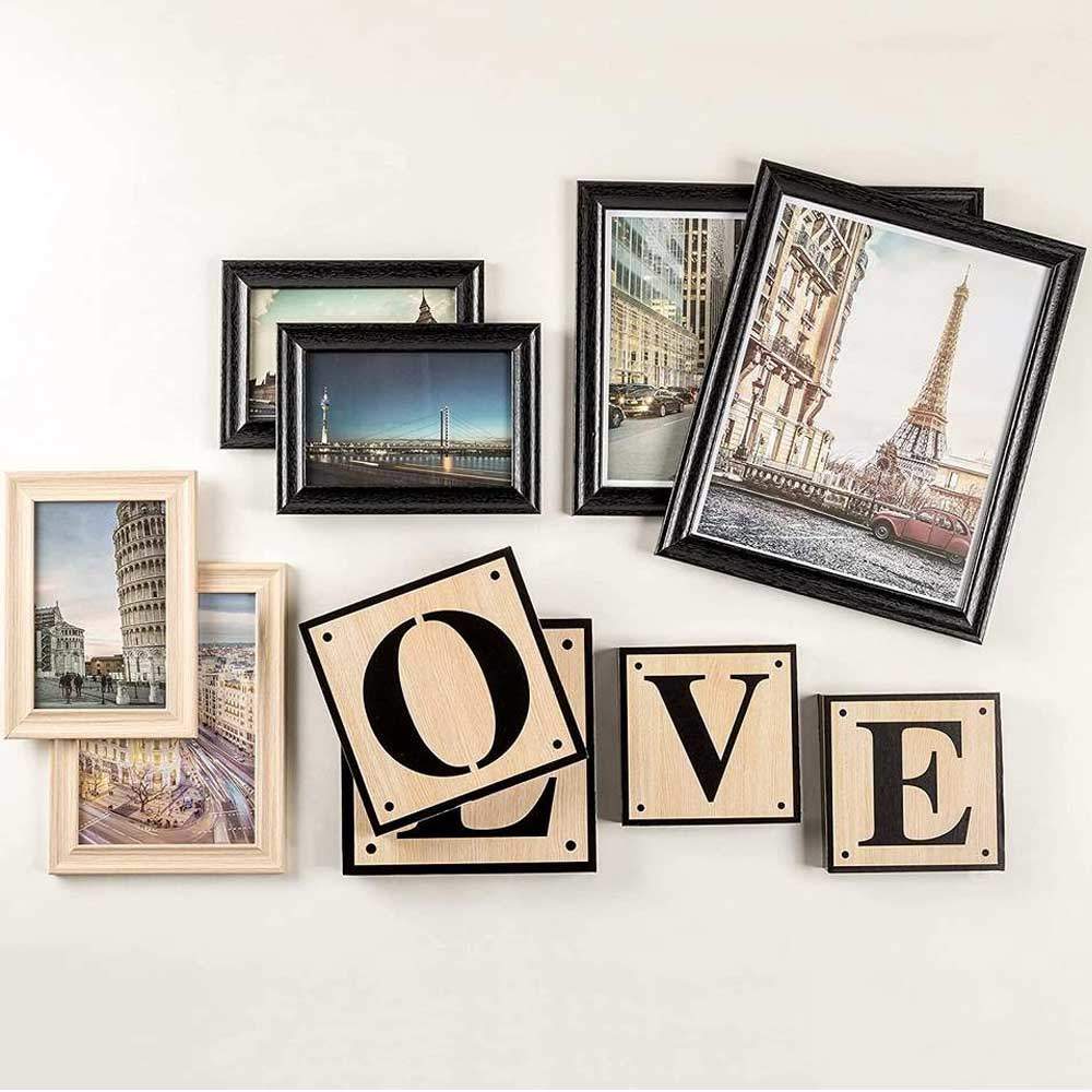 Walther Love Wall Decoration - Six frames - Four letterboards