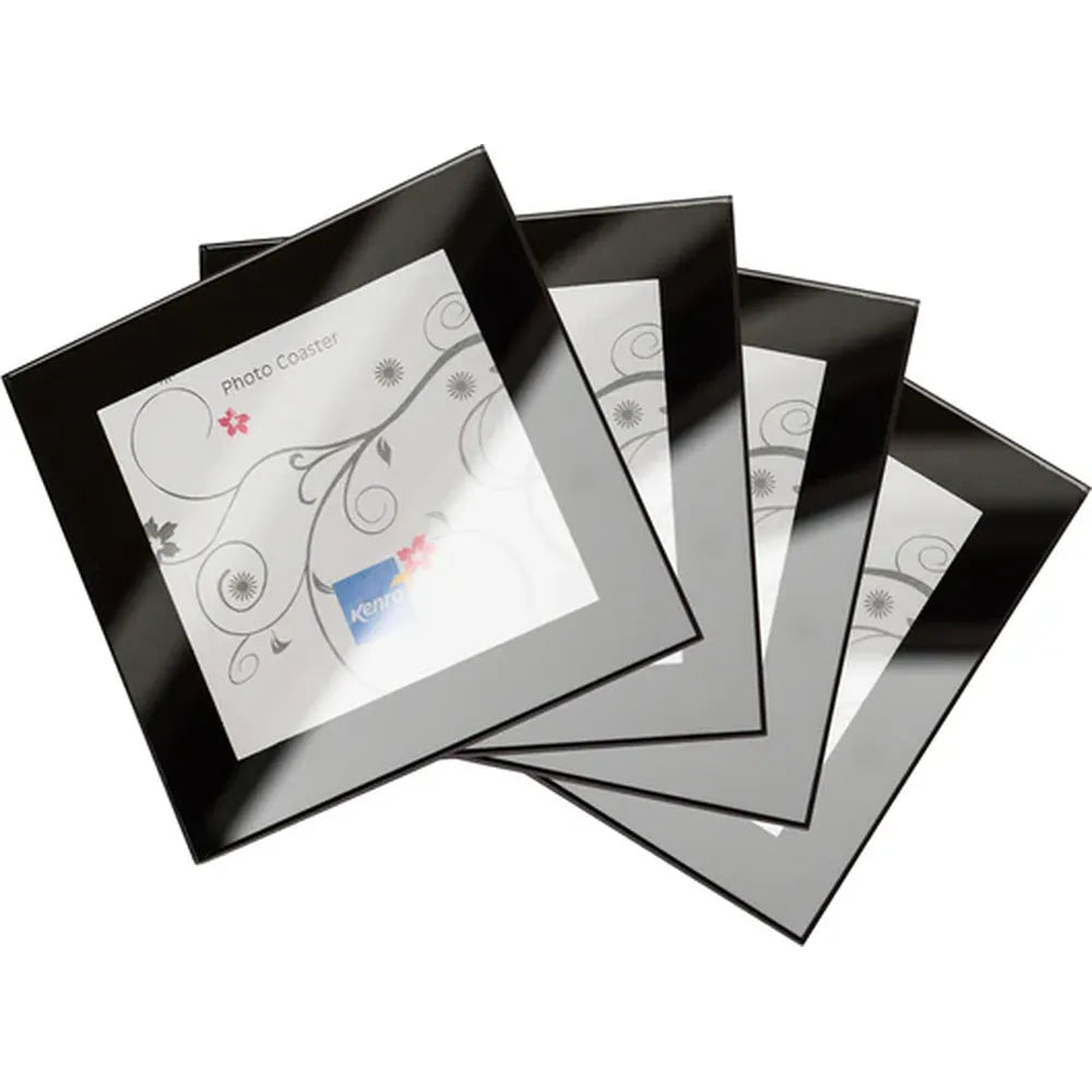 Kenro Acrylic Photo Coasters with Holder - Set of 4
