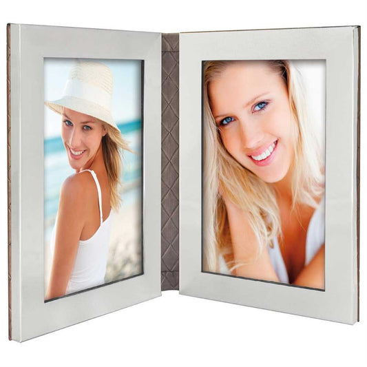 Chios Silver Twin 6x4 Photo Frame