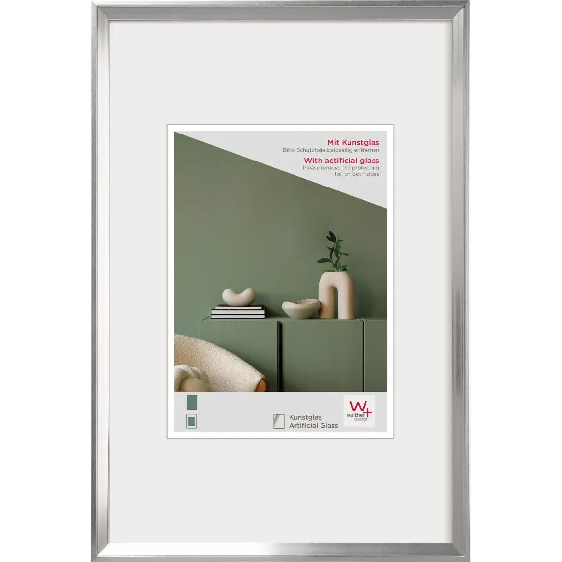 Walther Desire Photo Frame Silver 8x6 Inch (Insert 6x4 Inch)