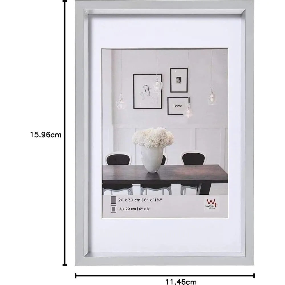 Walther Steel Style Photo Frame Silver 5.9x4.1 Inches