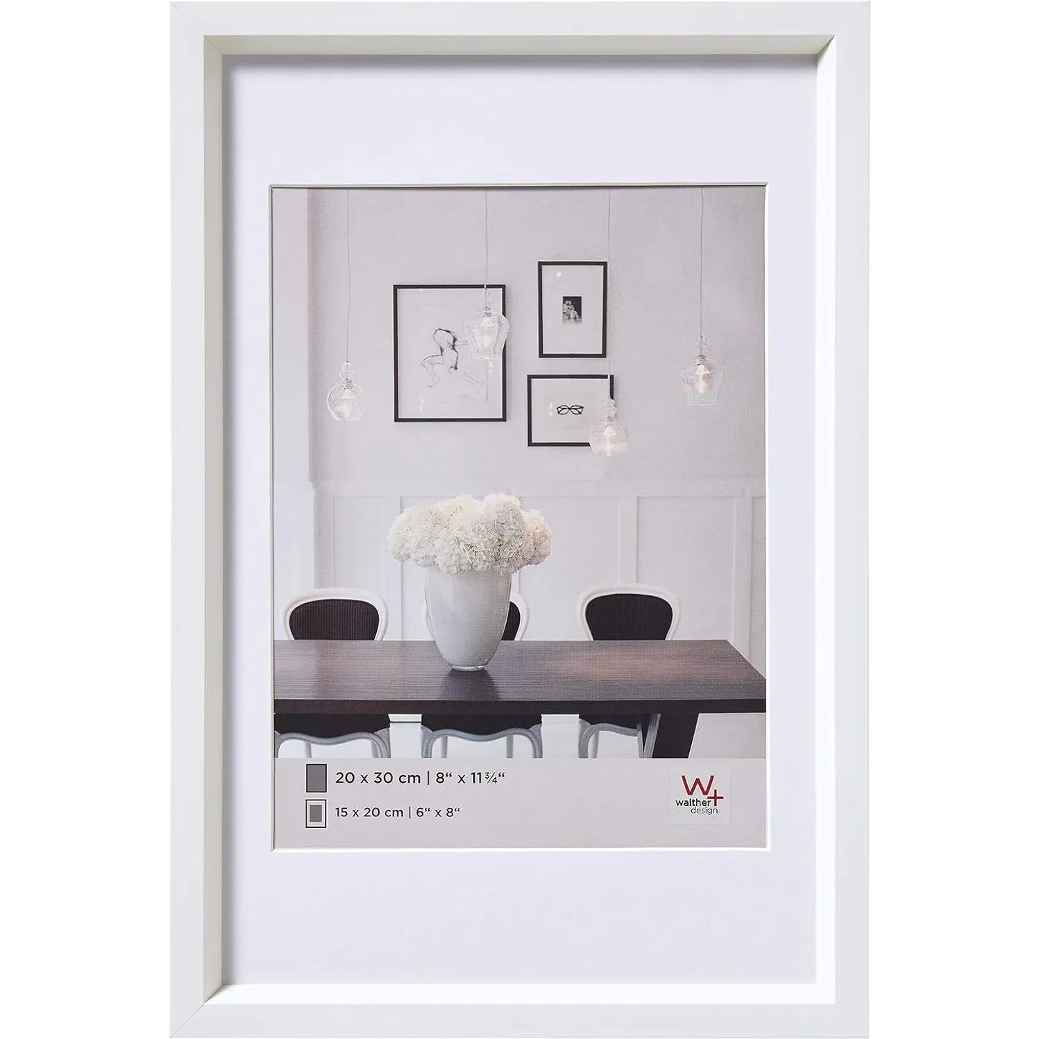 Walther Steel Style Photo Frame White 5.9x4.1 Inches