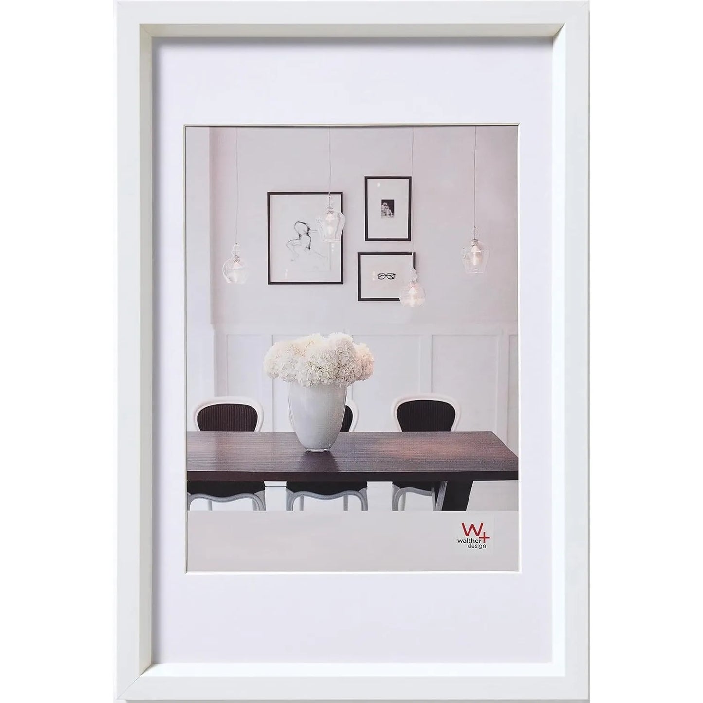 Walther Steel Style Photo Frame White 12x8 Inch