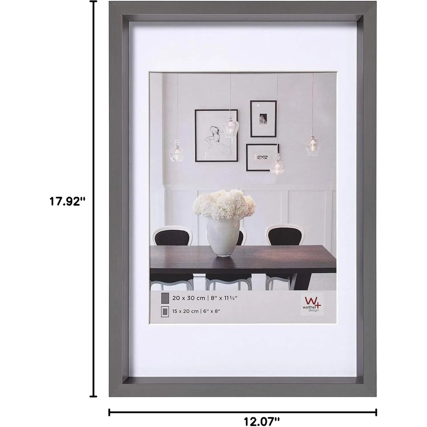 Walther Steel Style Photo Frame Steel 18x12 Inch