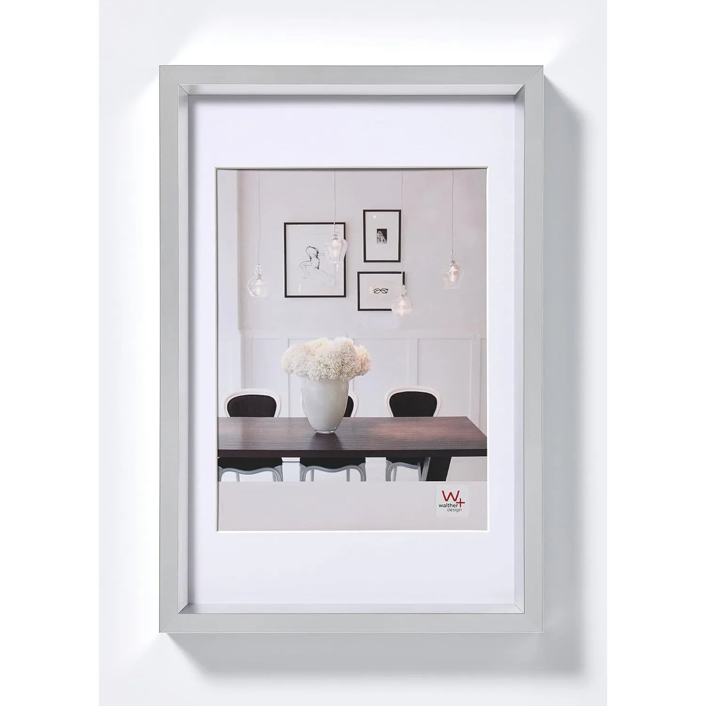 Walther Steel Style Photo Frame Silver 18x12 Inch