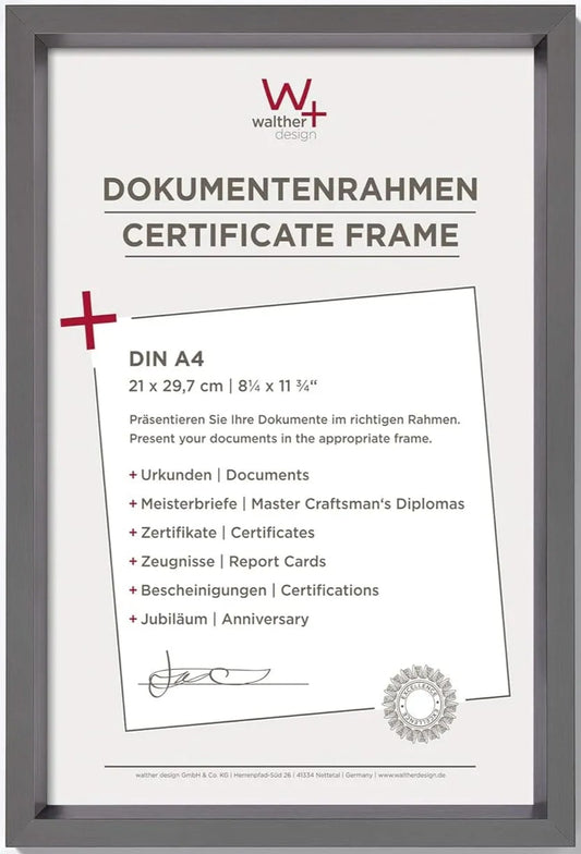 Walther Steel Style Photo Frame Steel A4