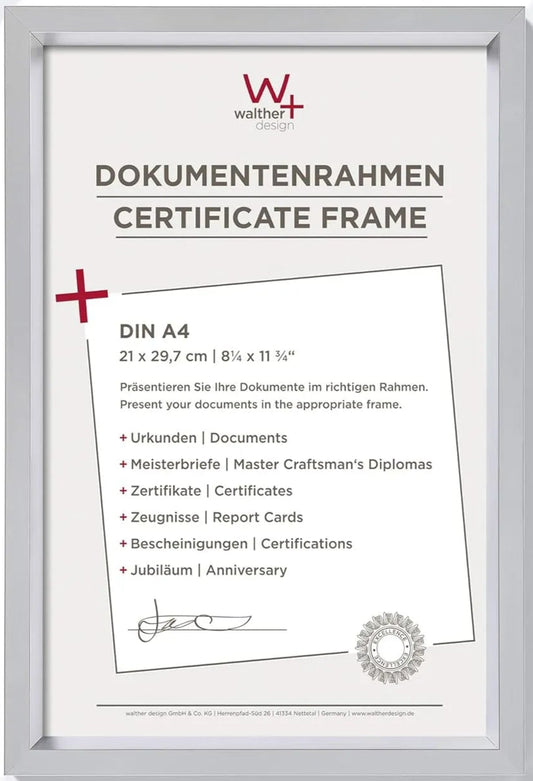 Walther Steel Style Photo Frame Silver A4