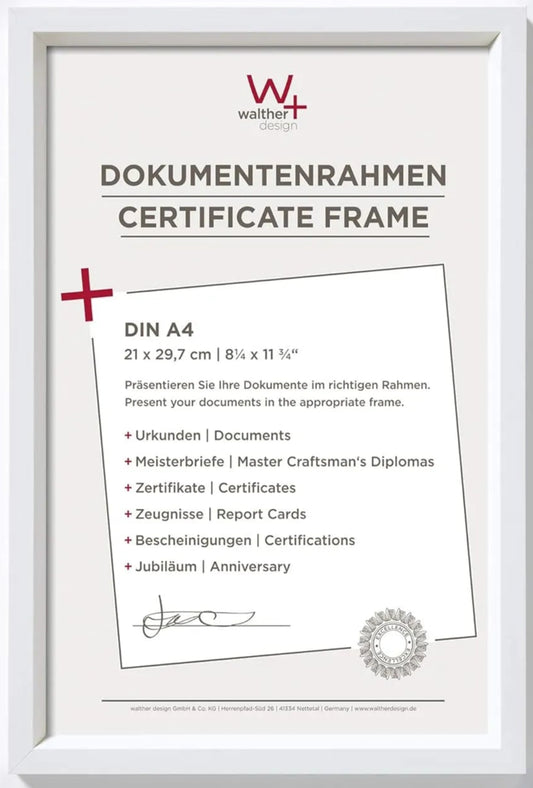 Walther Steel Style Photo Frame White A4