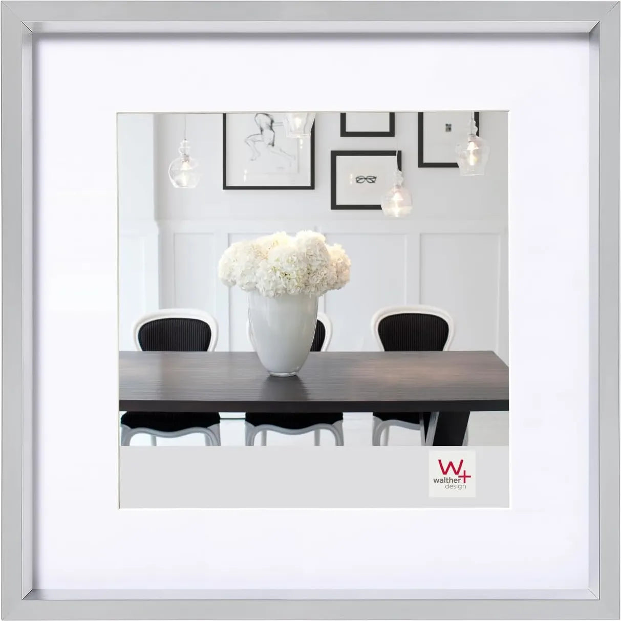 Walther Steel Style Photo Frame Silver 12x12 Inch