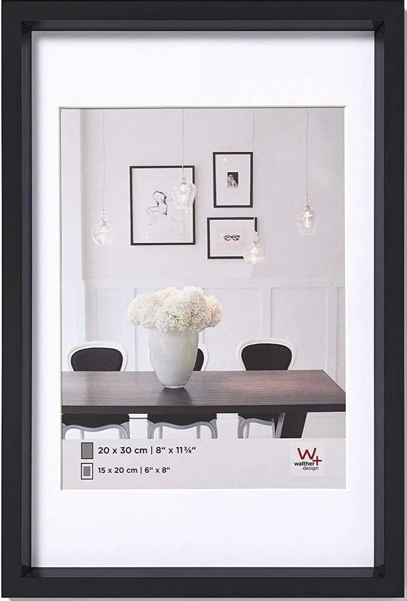 Walther Steel Style Photo Frame Black 8x6 Inch