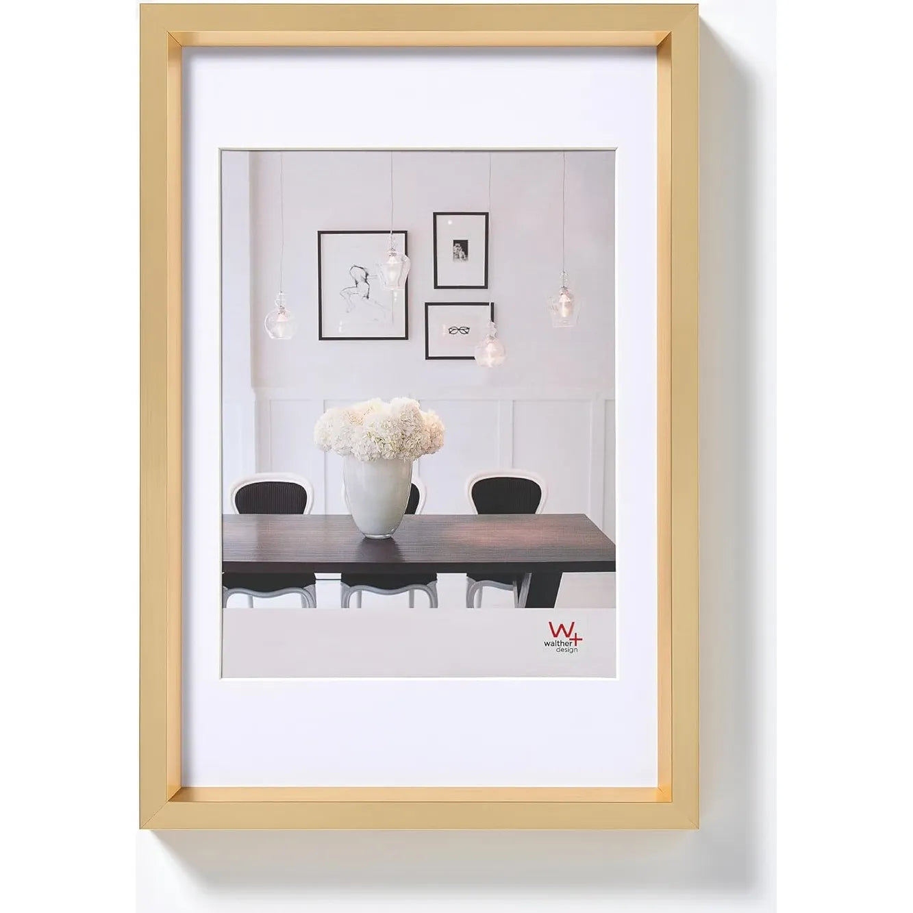 Walther Steel Style Photo Frame Gold 8x6 Inch