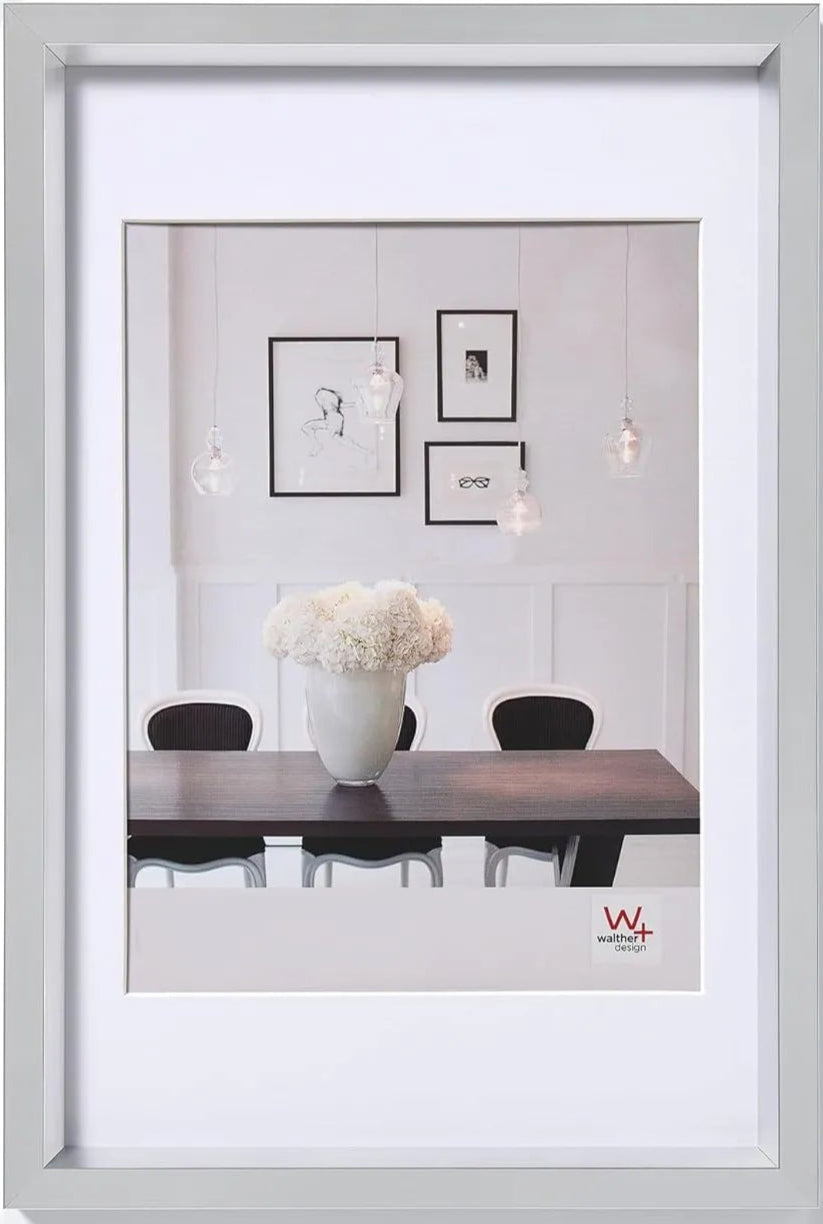Walther Steel Style Photo Frame Silver 9.5x7 Inch