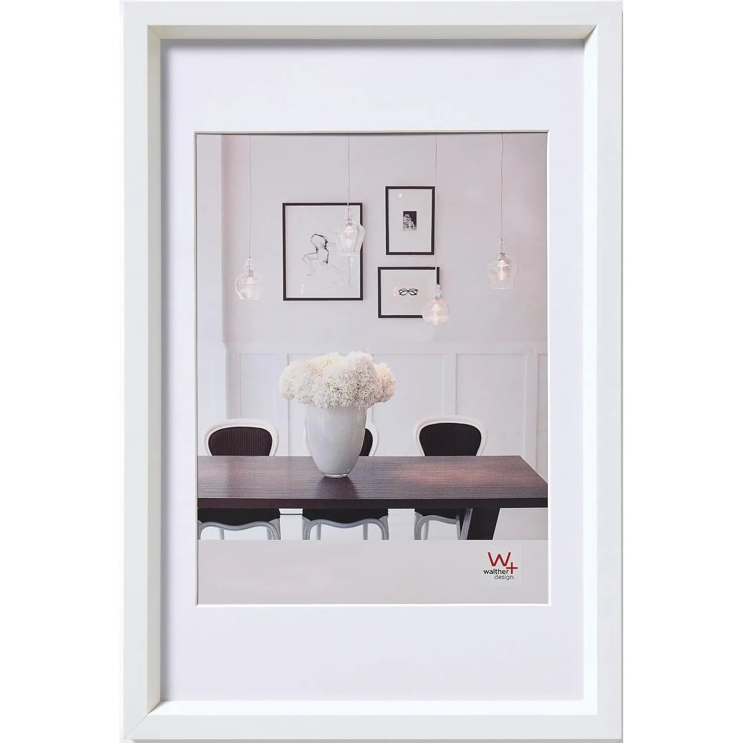 Walther Steel Style Photo Frame White 9.5x7 Inch