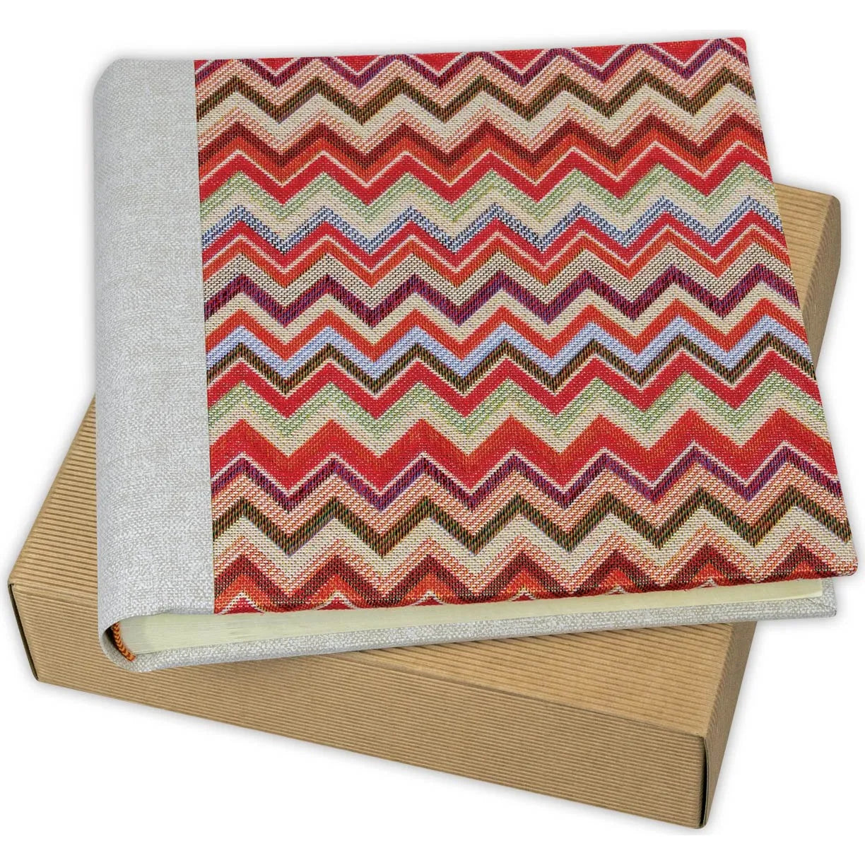 ZEP Ines Red Geometric 25 x 25 Photo Album - 30 Pages