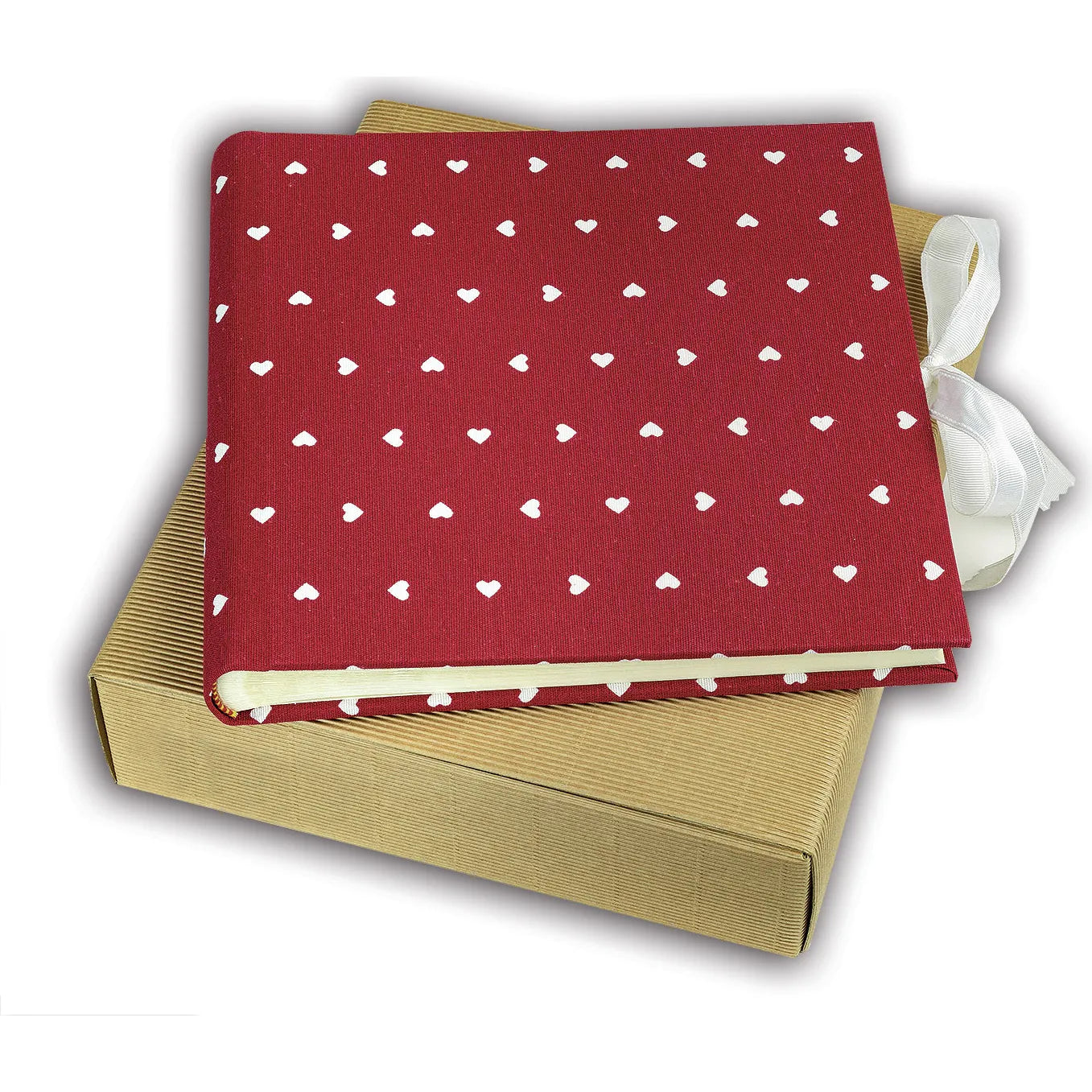 ZEP Deluxe Red Love Heart Traditional Photo Album - 30 Pages