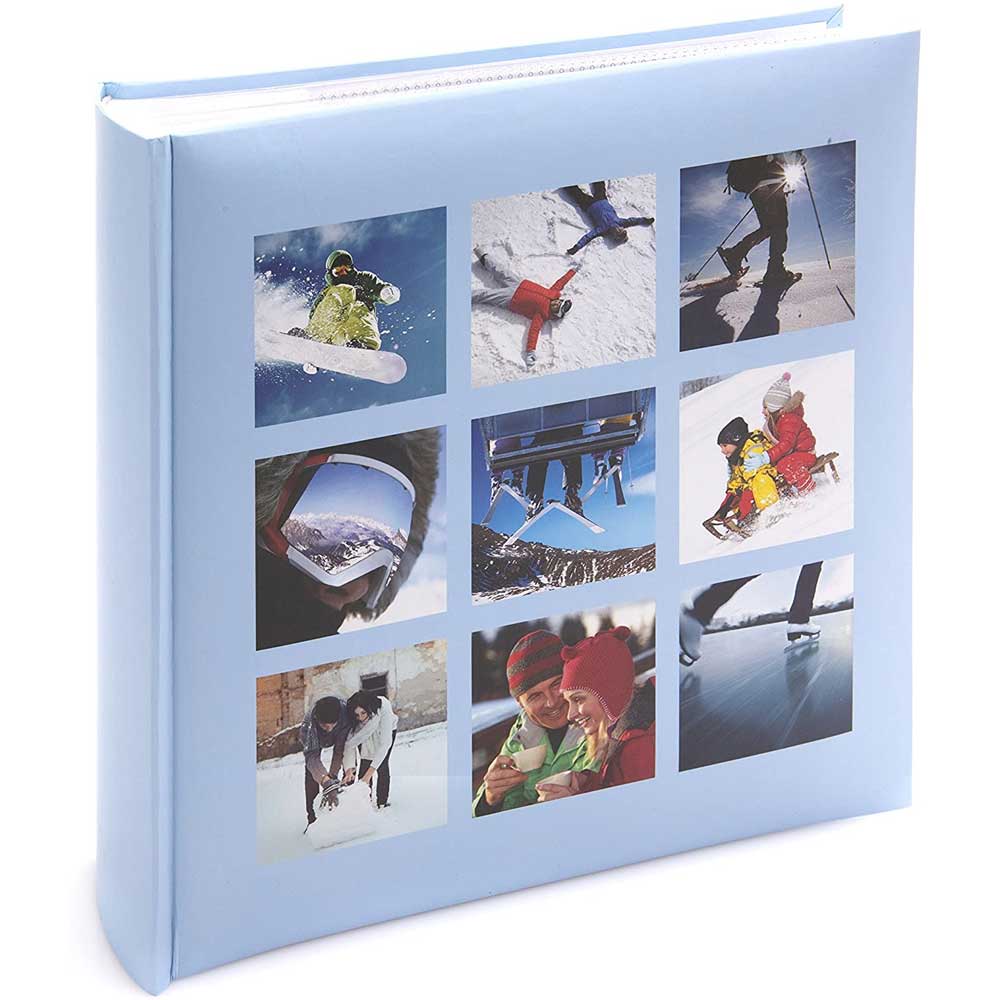 Holiday Light Blue Slip-In Photo Album - 200 Photos
