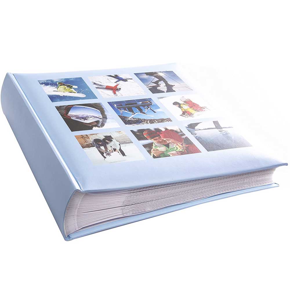 Holiday Light Blue Slip-In Photo Album - 200 Photos