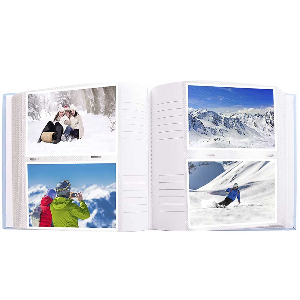Holiday Light Blue Slip-In Photo Album - 200 Photos