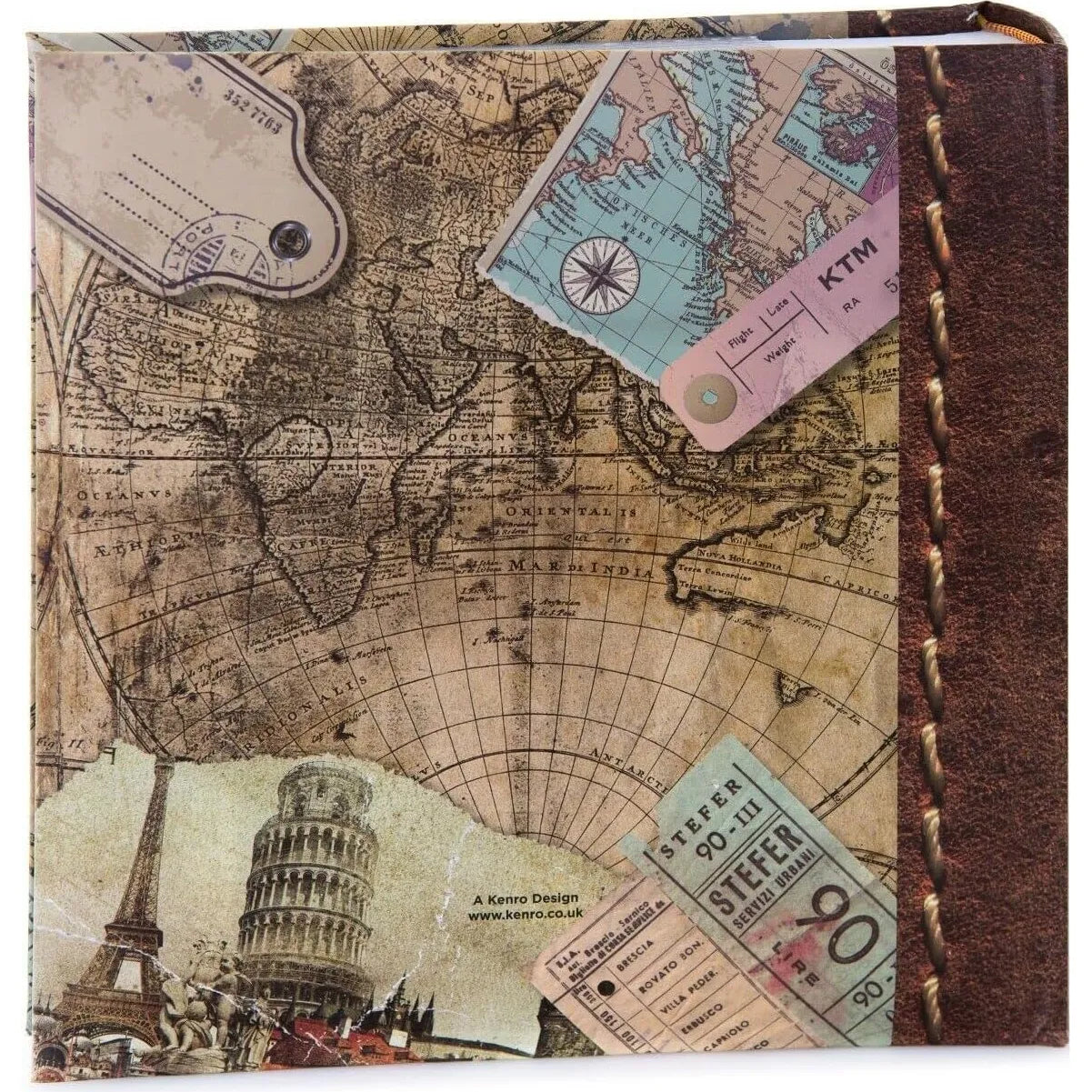 Kenro Old World Map Travel Photo Album for 200 7x5" Photos