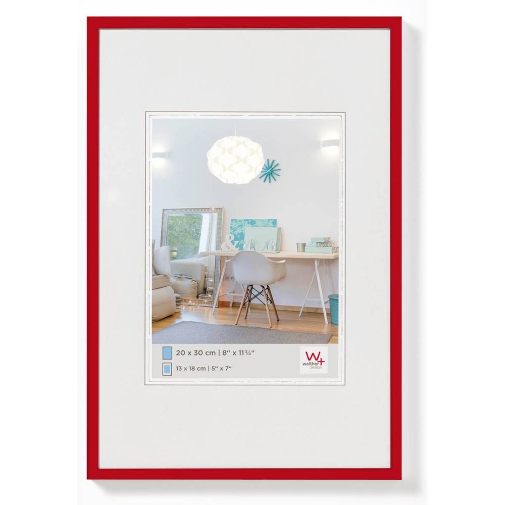 Walther New Lifestyle Photo Frame Red 7x5 inch - (Insert 5x3.5 inch)