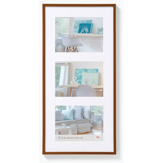 Walther New Lifestyle Multi Aperture Photo Frame Bronze for 3 8x6 Photos