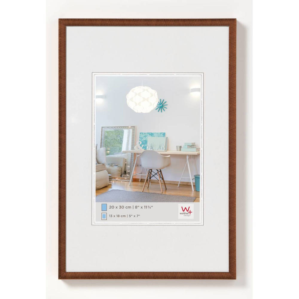 Walther New Lifestyle Photo Frame Bronze 11.75x9.5 Inch - (Insert 8x6 Inch)