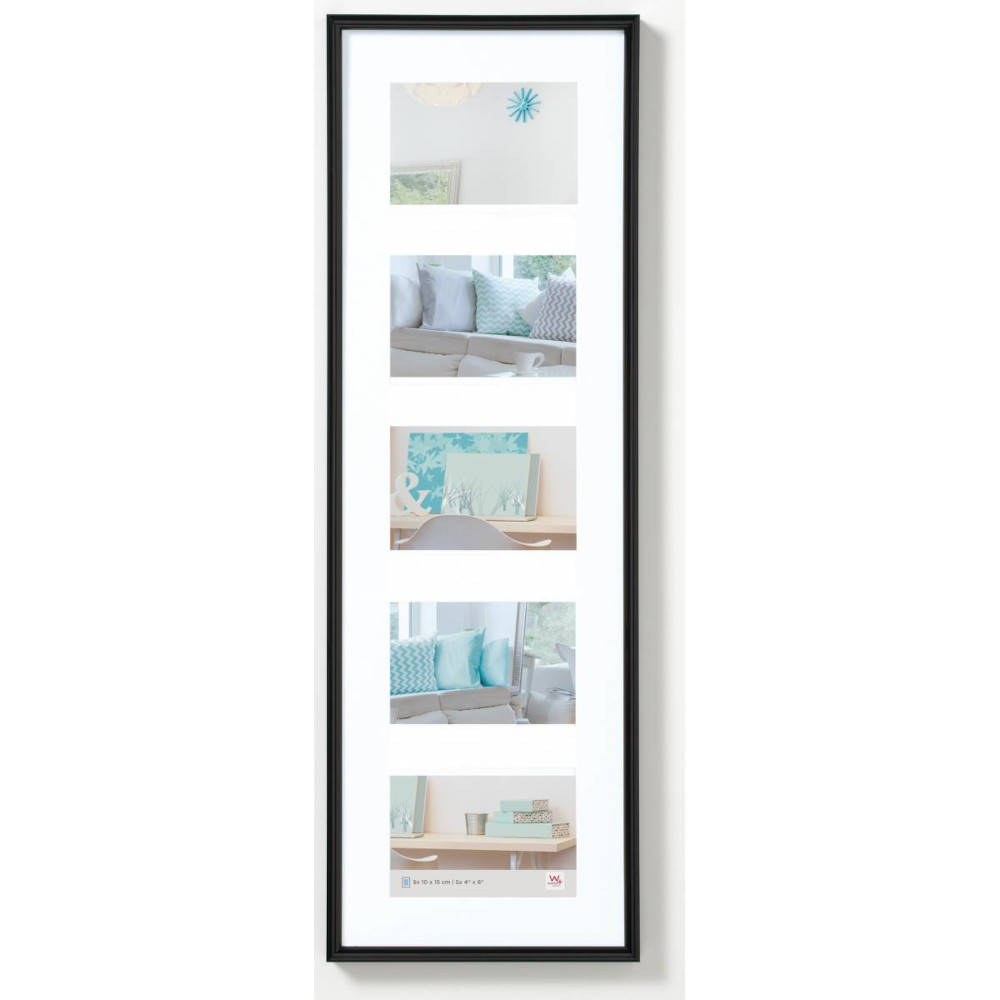 Walther New Lifestyle Multi Aperture Photo Frame Black for 5 6x4 Photos