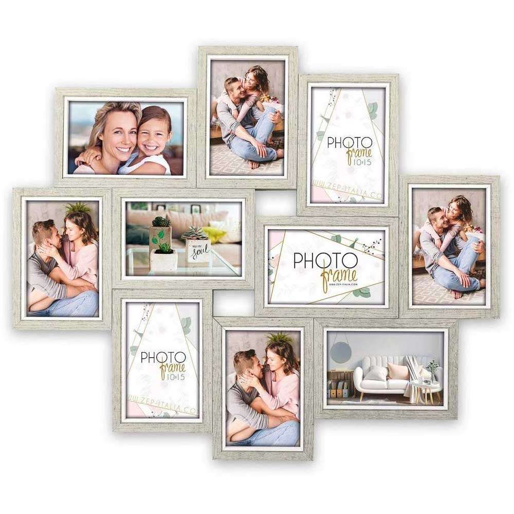 ZEP Varel Light Brown Multi Photo Frame For 10 6x4 Inch Photos