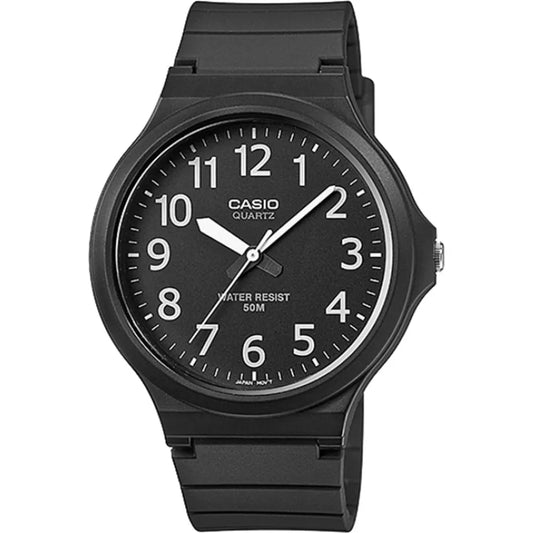 Casio Men's Black Resin Strap Watch - Black & White