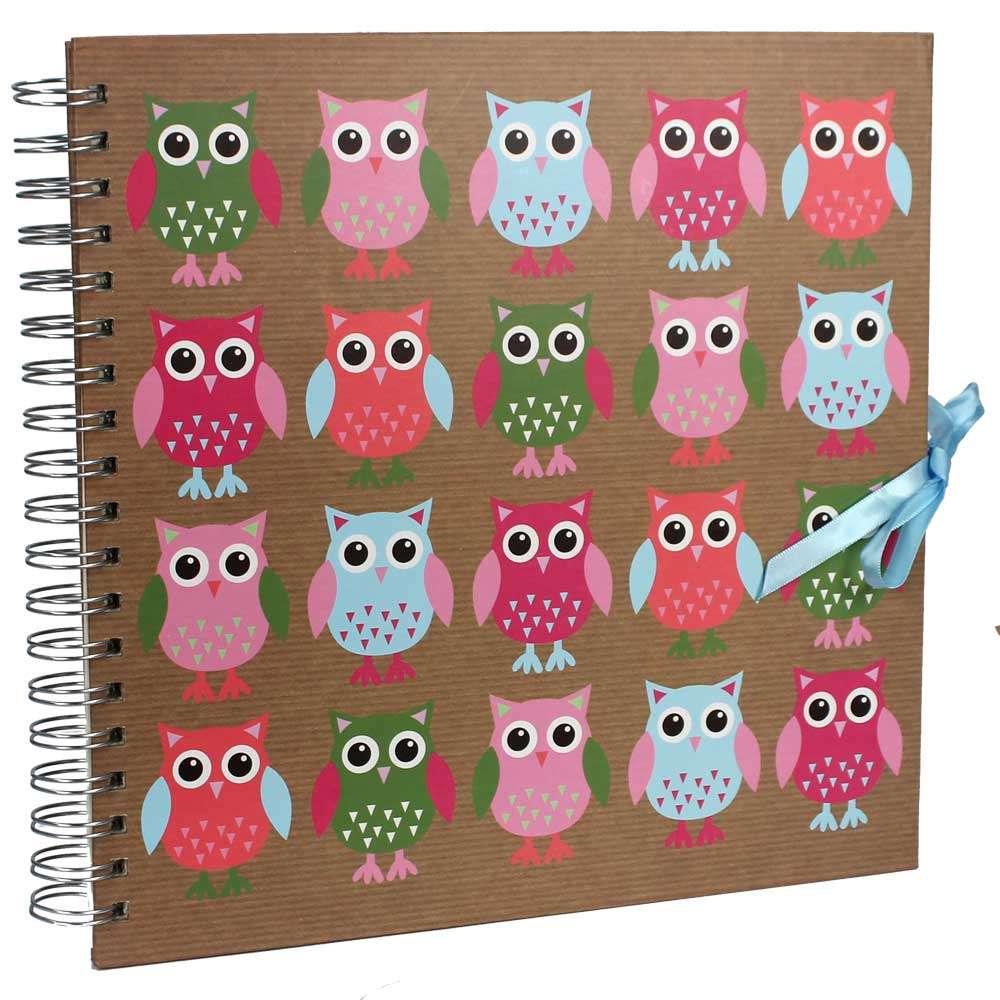Owl Scrapbook Photo Album - 25 Pages - 10x10 Inch