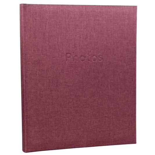 Linen Burgundy Self Adhesive Photo Album Overall Size 13.5x11 Inches